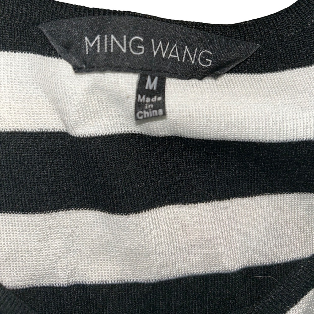 Ming Wang Womens Knit Tank Top Bundle Size M Black White Striped Solid Shells - Picture 6 of 8